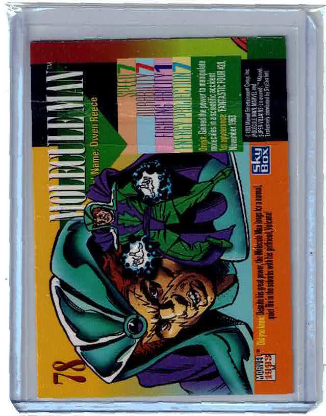 1993 SkyBox Marvel Universe Series IV Card: Molecule Man Super Villain #78