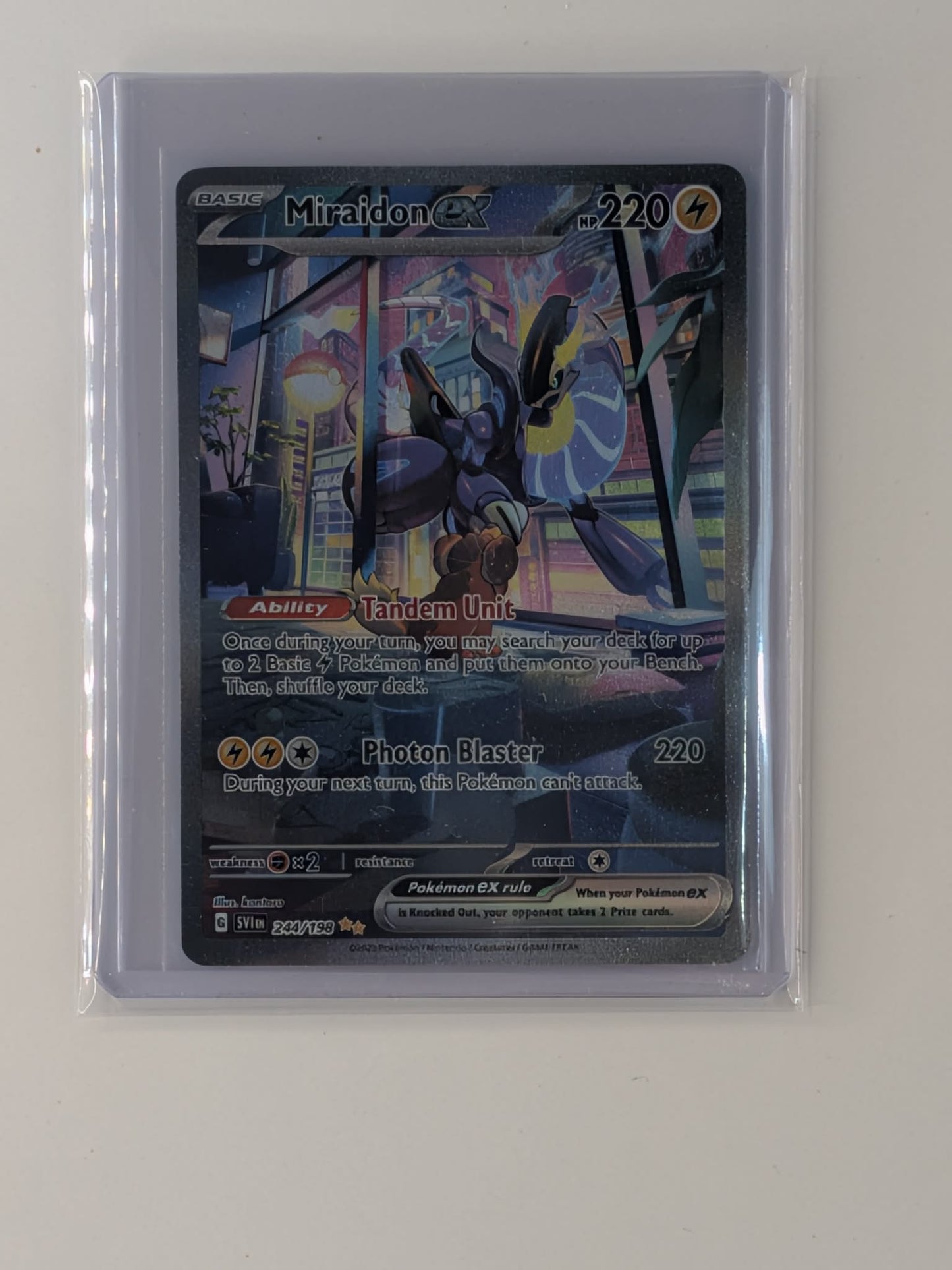 Miraidon ex 244/198 Special Illustration Rare Scarlet & Violet Pokemon Near Mint