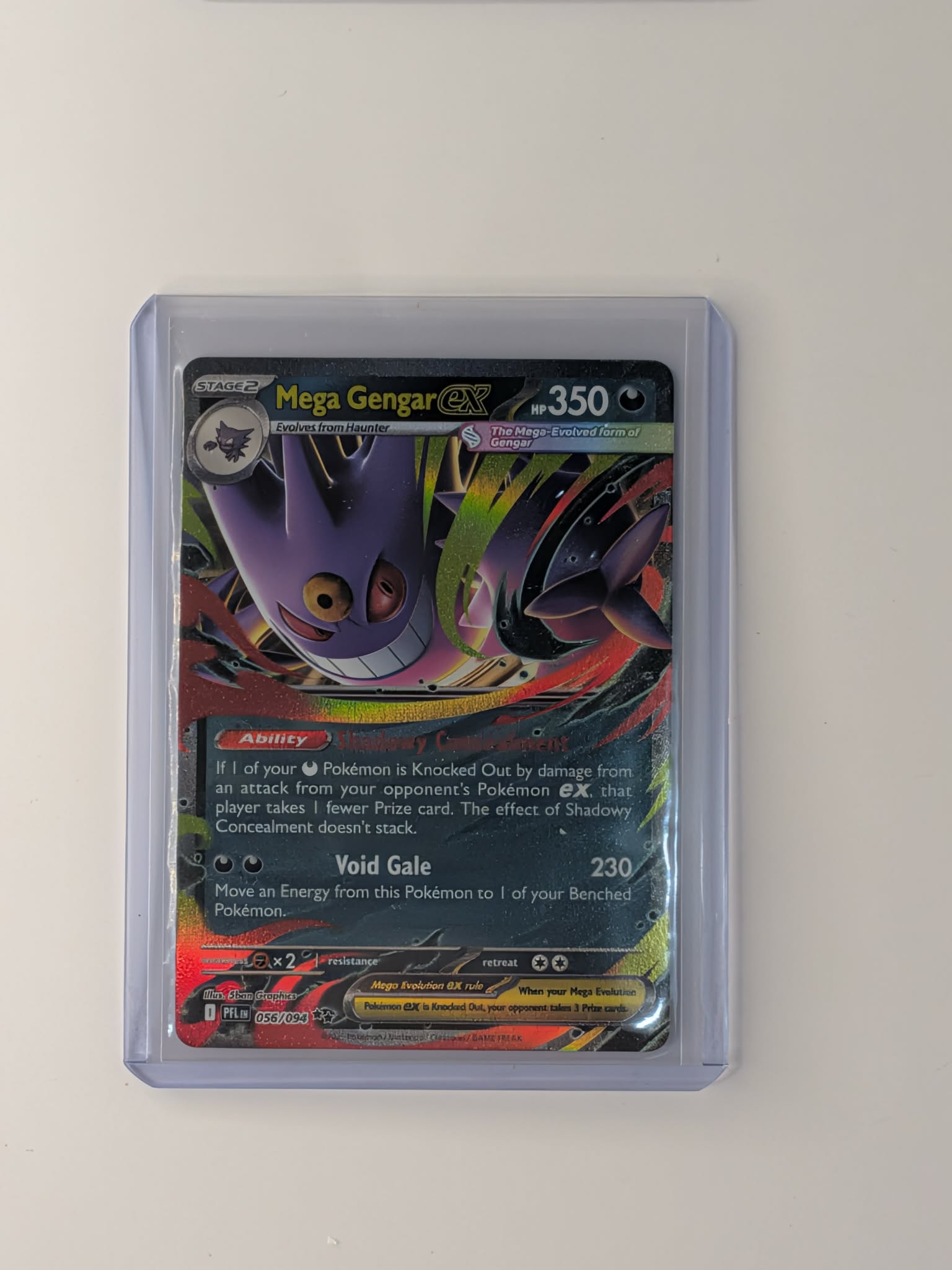 Mega Gengar ex 056/094 Double Rare Phantasmal Flames Pokemon Near Mint