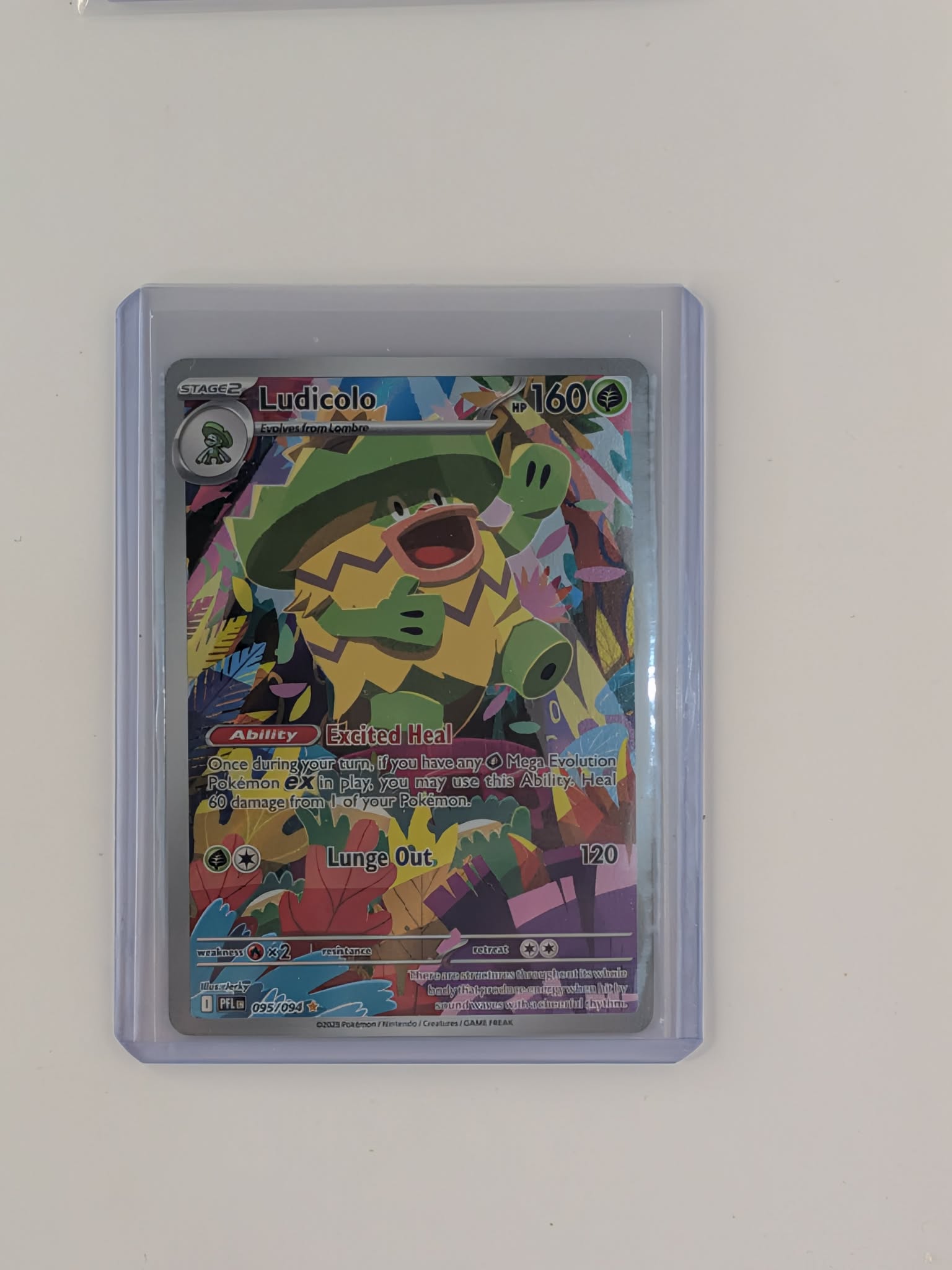 Ludicolo 095/094 Illustration Rare Phantasmal Flames Pokemon Near Mint
