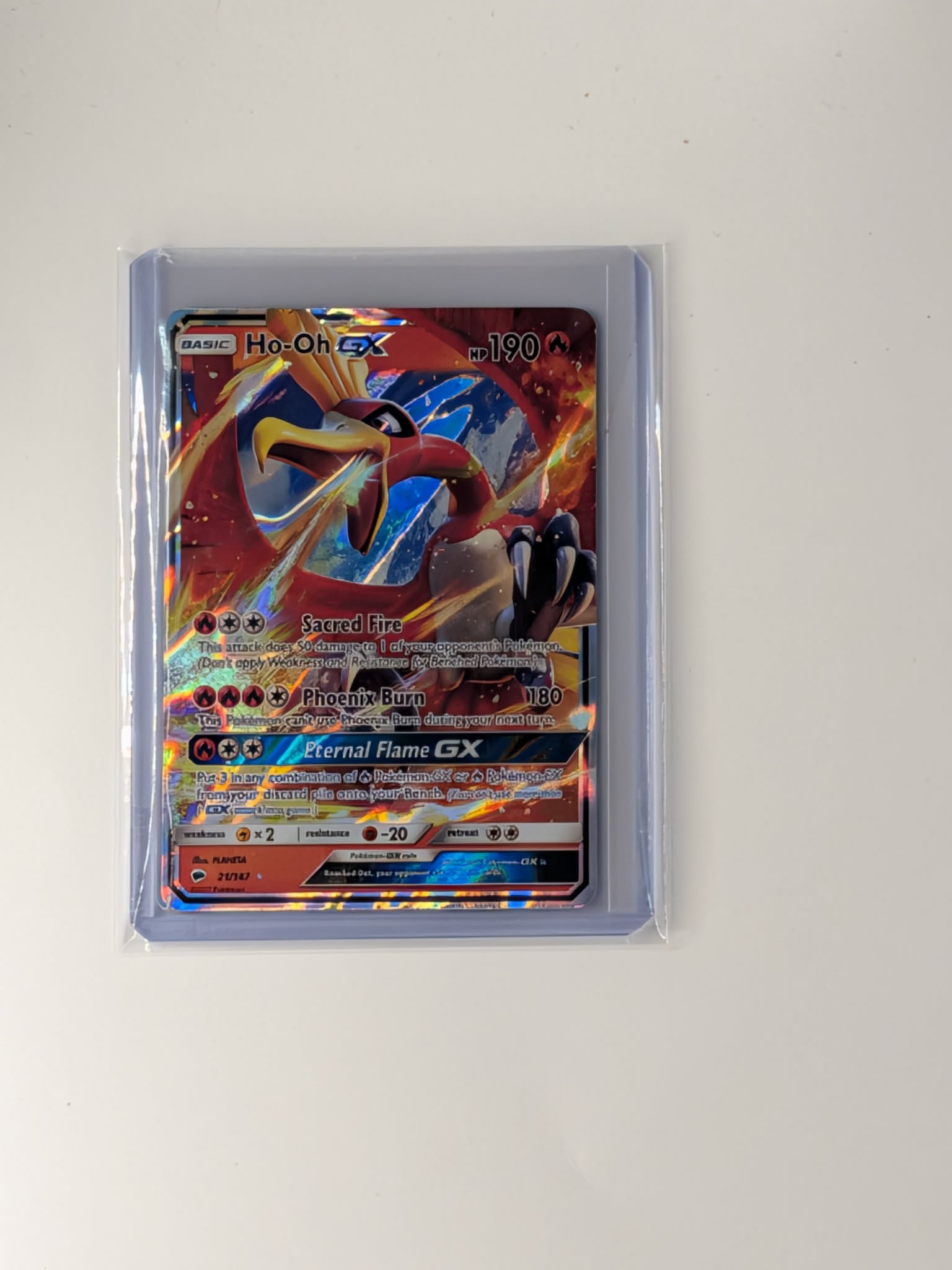 Ho-Oh GX 21/147 Holo Rare GX Burning Shadows Pokemon Lightly Played