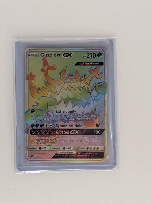 Guzzlord GX 116/111 Rare Rainbow Crimson Invasion Pokemon Near Mint