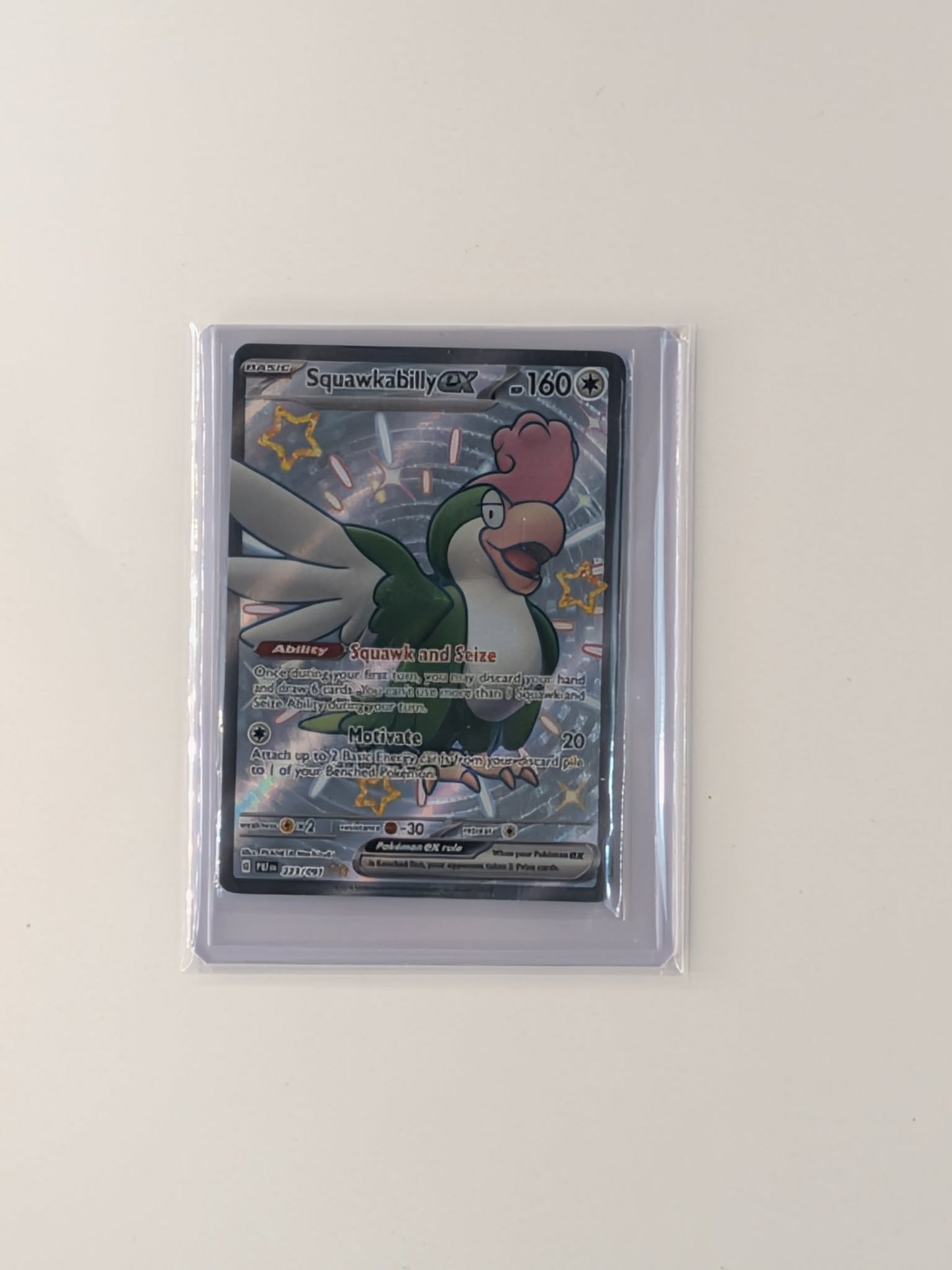 Squawkabilly ex 223/091 Shiny Ultra Rare Paldean Fates Pokemon Near Mint