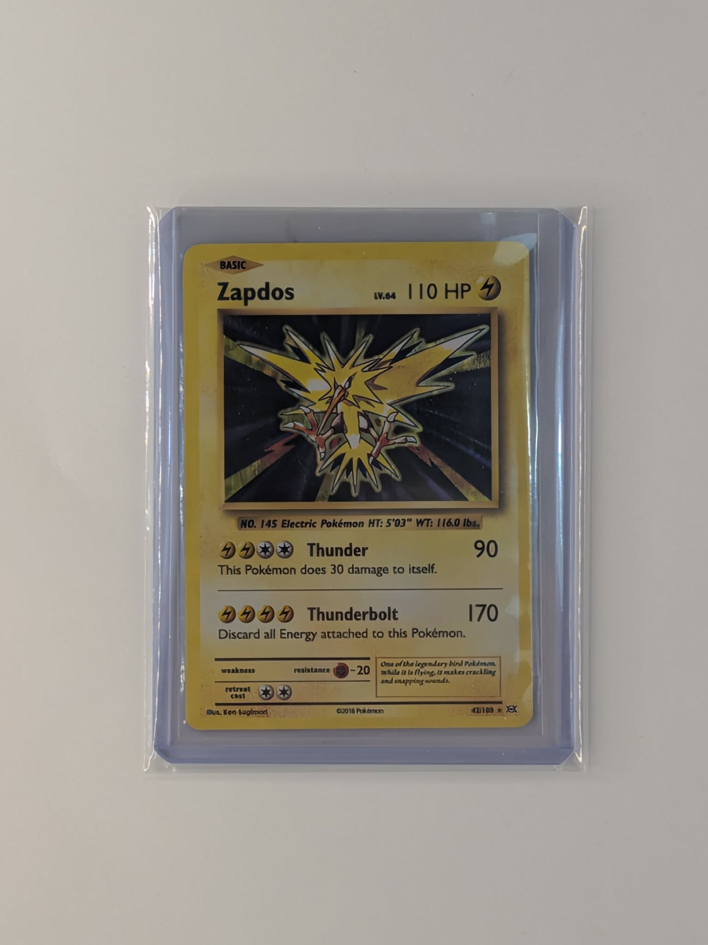 Zapdos 42/108 Holo Rare Evolutions Pokemon Near Mint