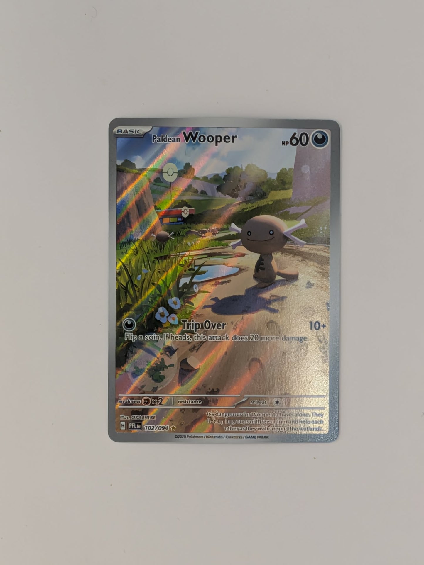 Paldean Wooper 102/094 Illustration Rare Phantasmal Flames Pokemon Near Mint