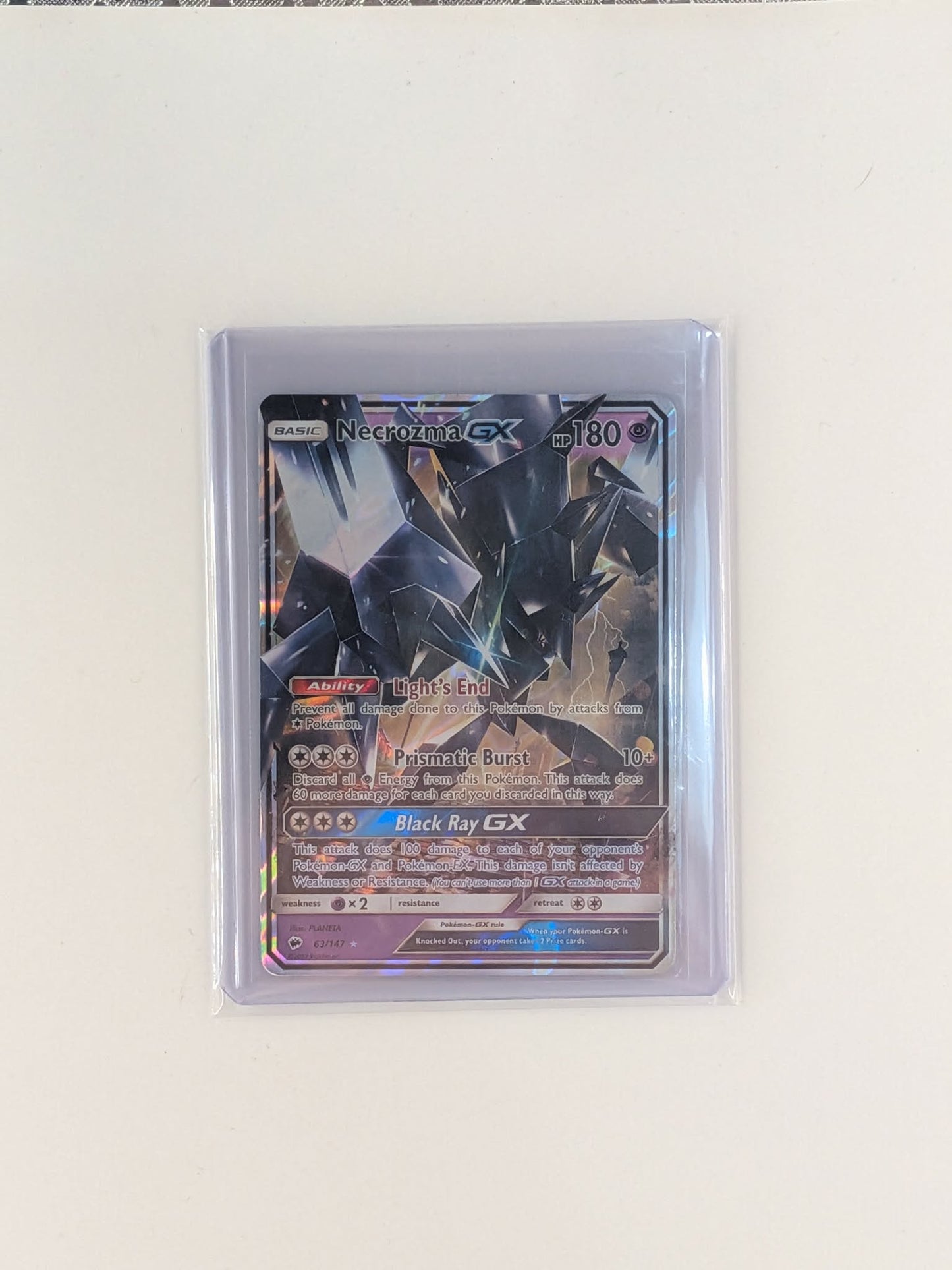 Necrozma GX 63/147 Holo Rare GX Burning Shadows Pokemon Near Mint