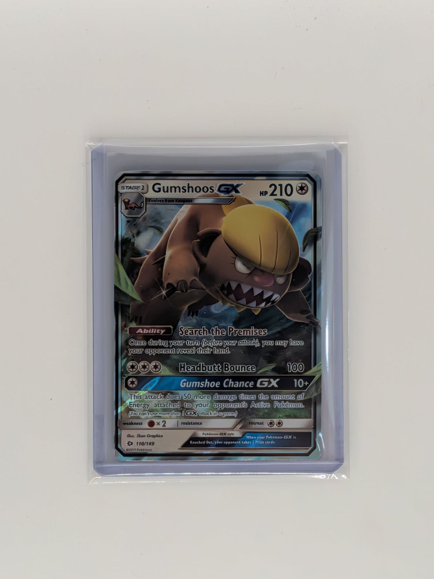 Gumshoos GX 110/149 Holo Rare GX Sun & Moon Pokemon Near Mint