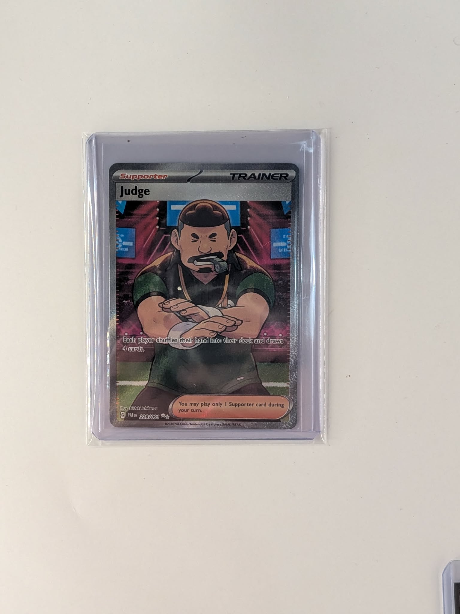 Judge 228/091 Ultra Rare Paldean Fates Pokemon Near Mint