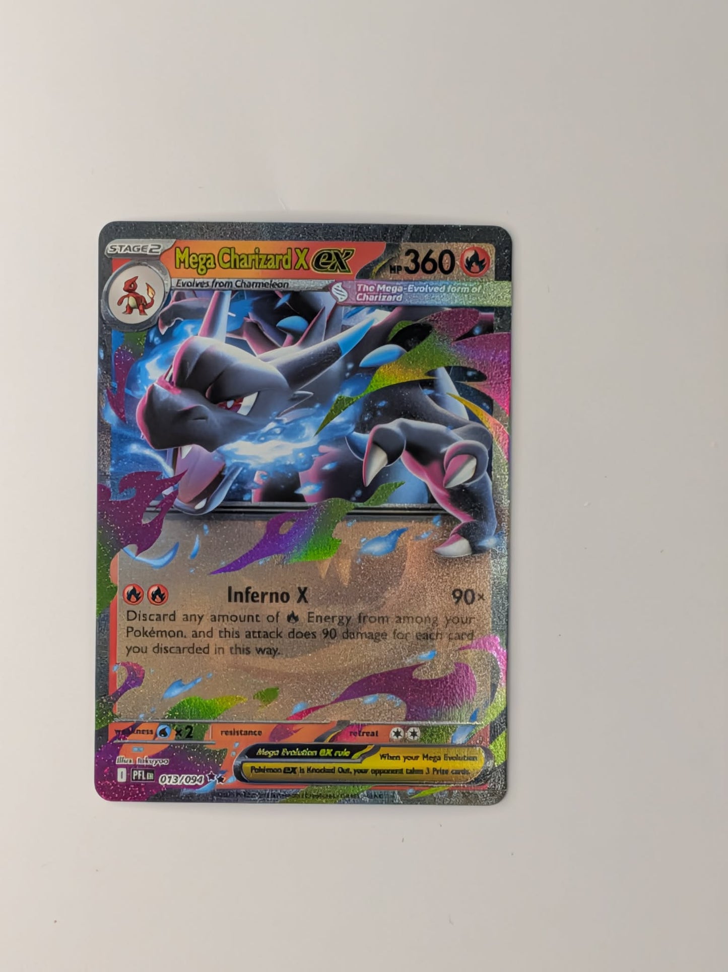Mega Charizard X ex 013/094 Double Rare Phantasmal Flames Pokemon Near Mint