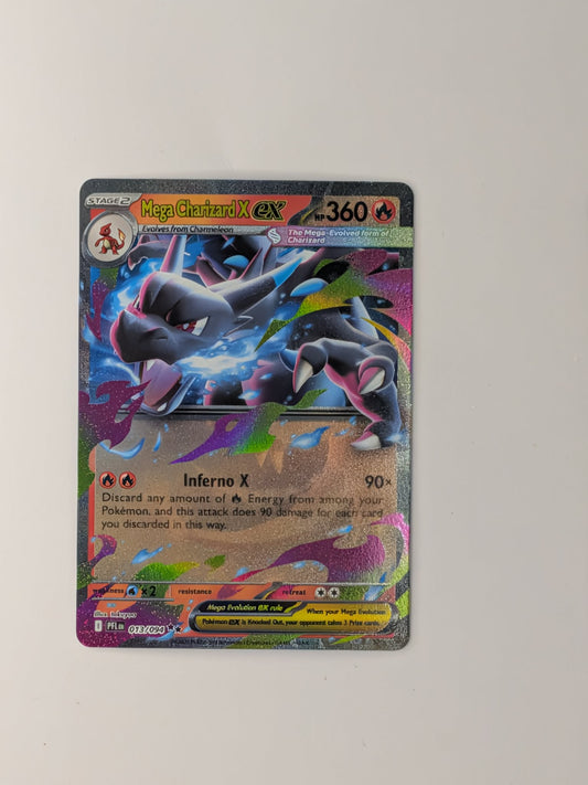 Mega Charizard X ex 013/094 Double Rare Phantasmal Flames Pokemon Near Mint