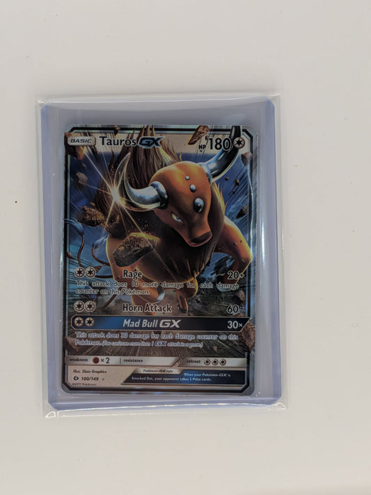 Tauros GX 100/149 Holo Rare GX Sun & Moon Pokemon Near Mint