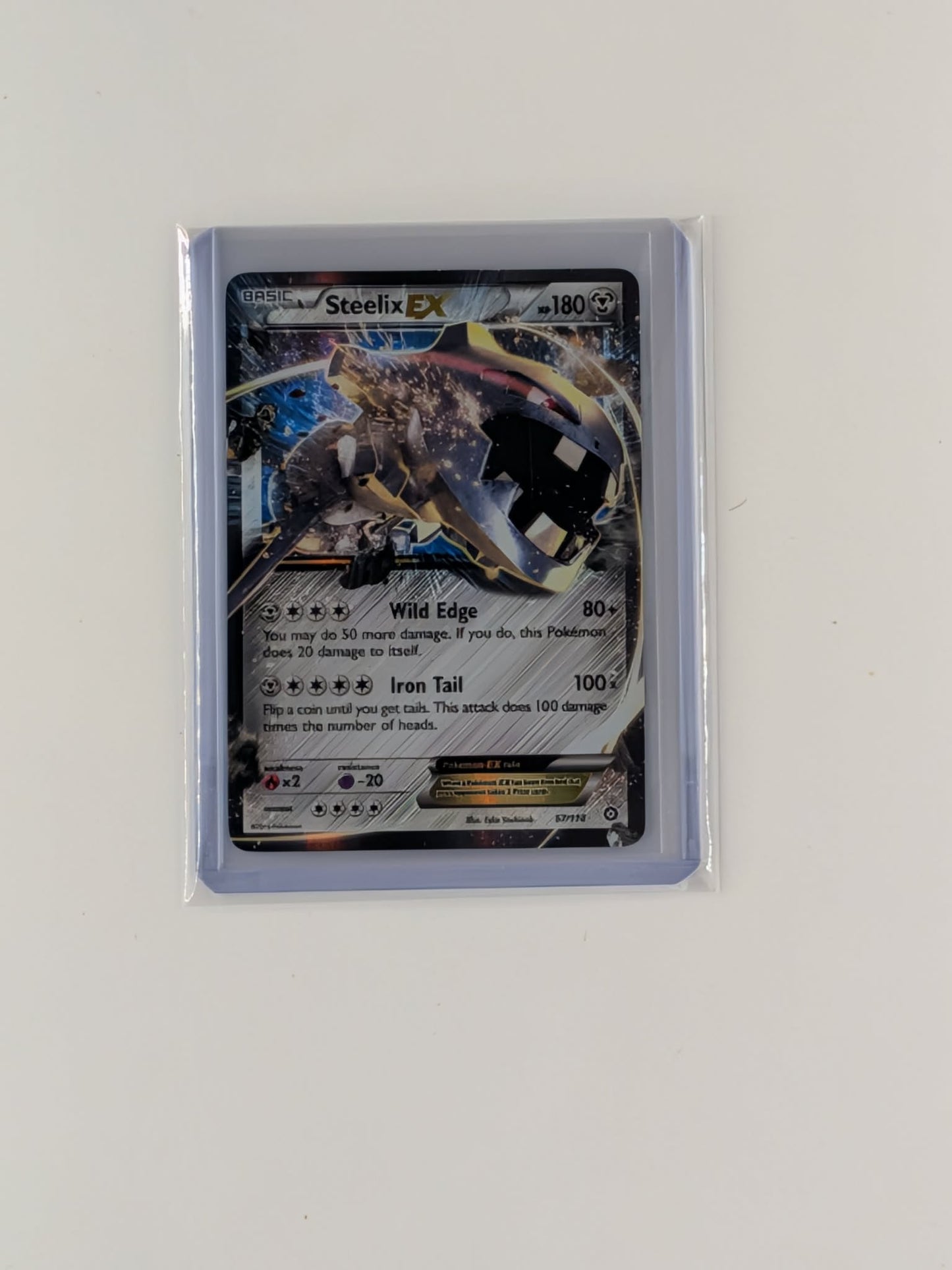 Steelix EX 67/114 Holo Rare EX Steam Siege Pokemon Lightly Played