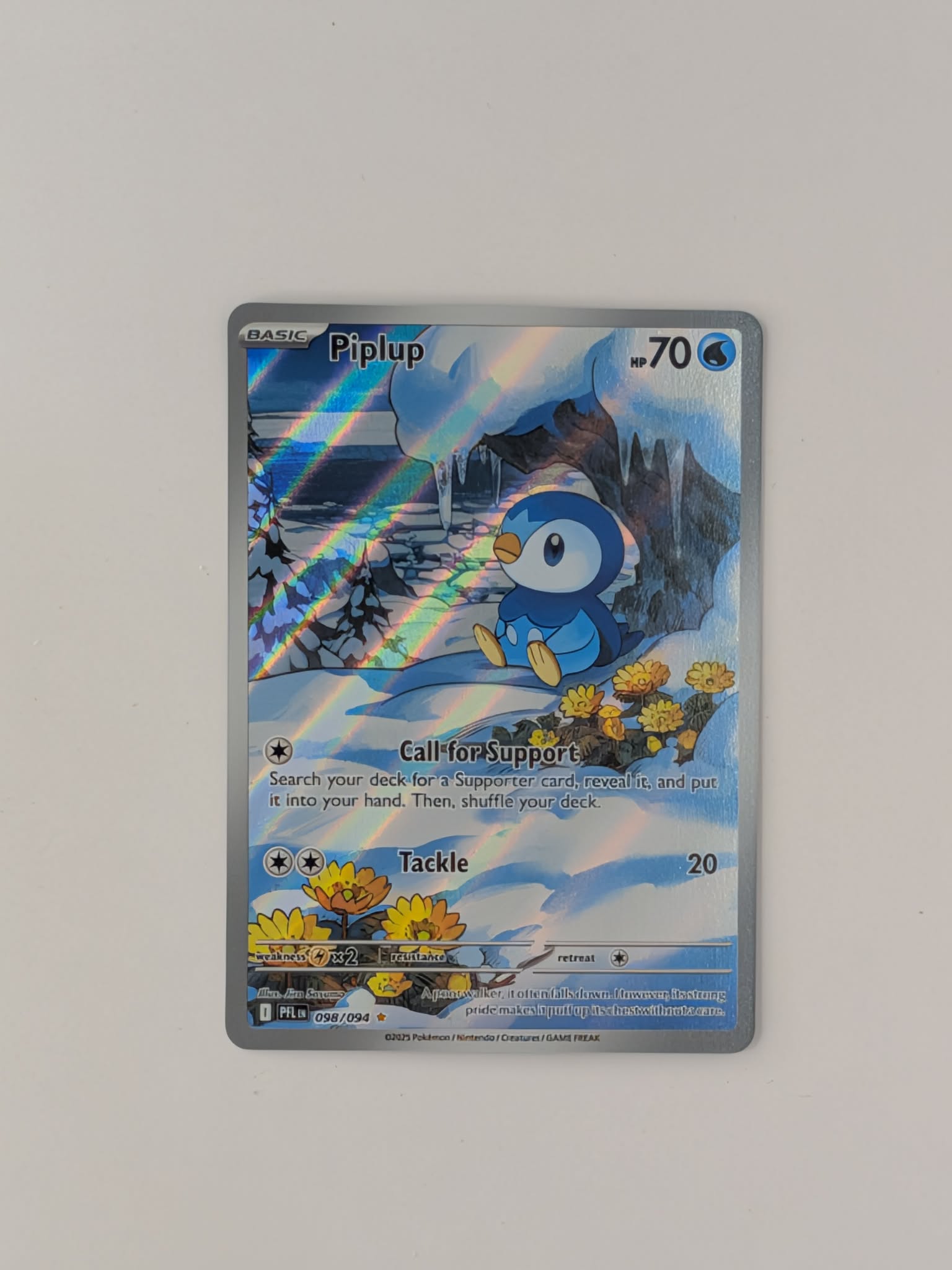 Piplup 098/094 Illustration Rare Phantasmal Flames Pokemon Near Mint