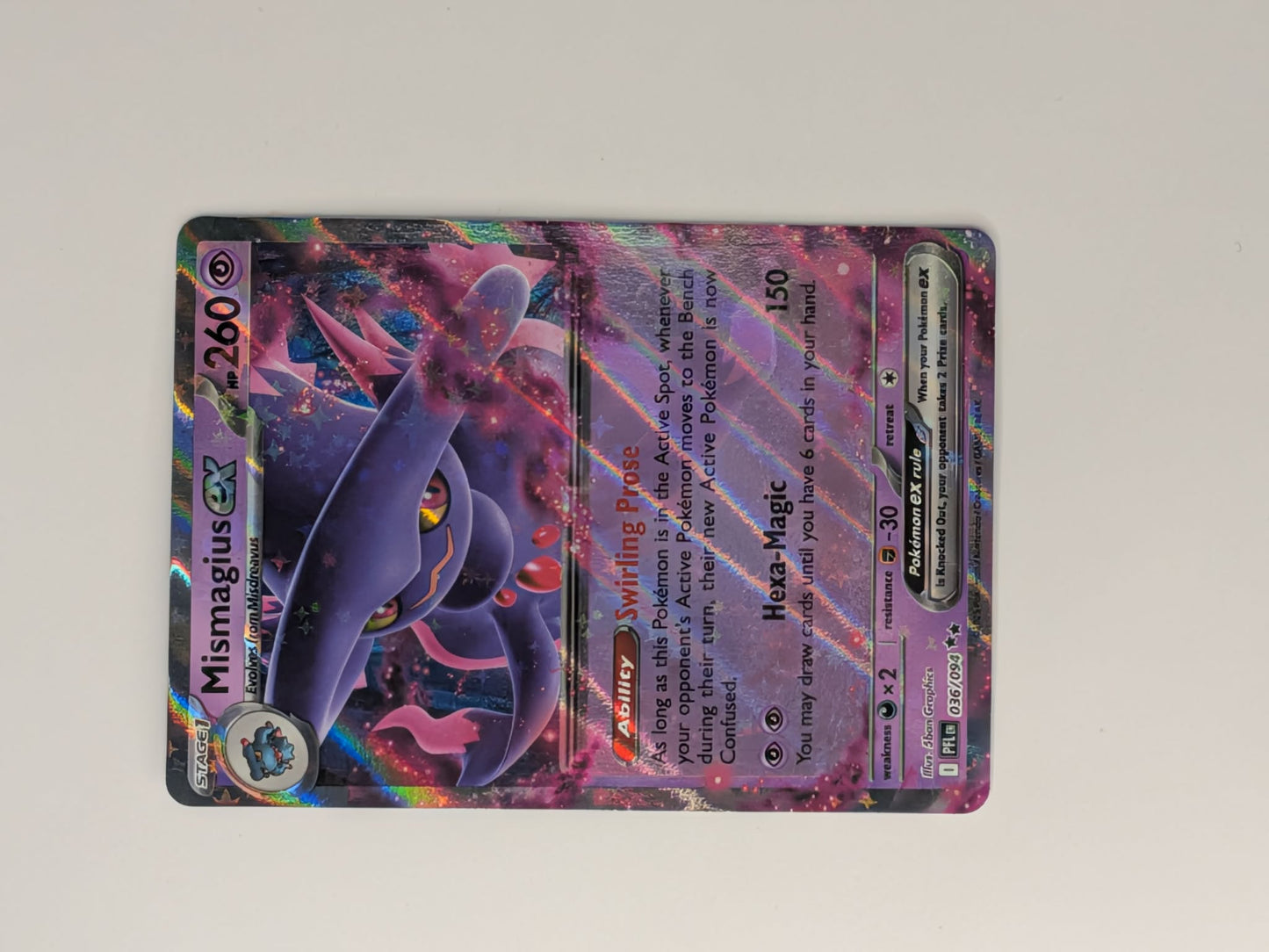 Mismagius ex 036/094 Double Rare Phantasmal Flames Pokemon Near Mint
