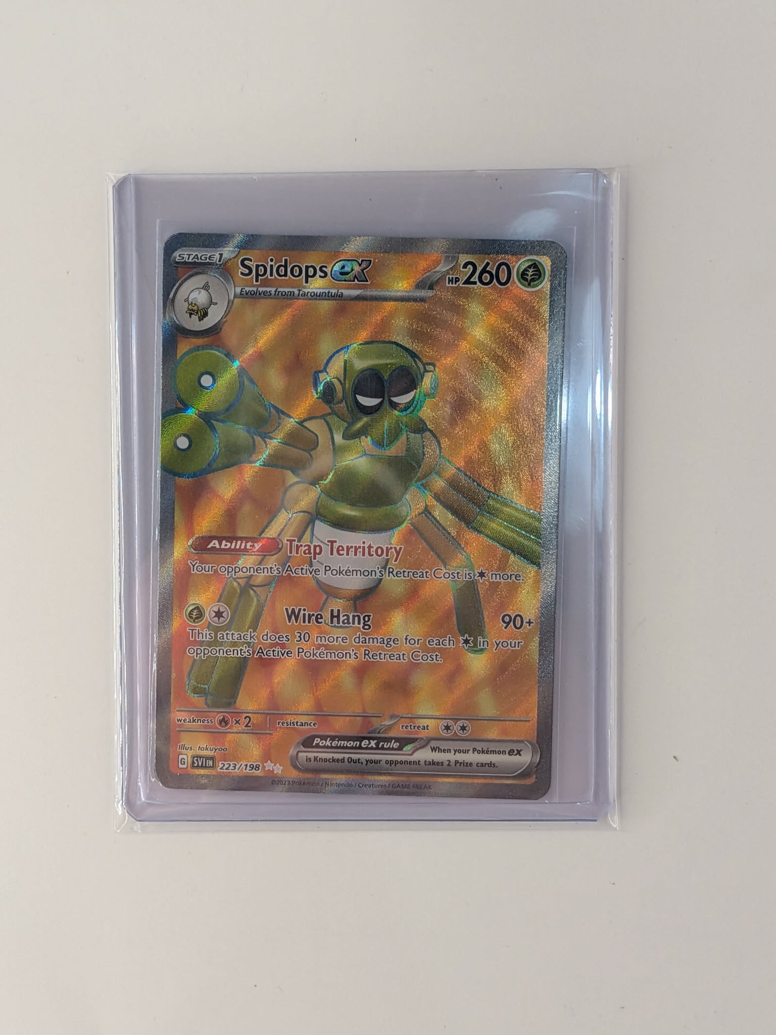 Spidops ex 223/198 Ultra Rare Scarlet & Violet Pokemon Near Mint