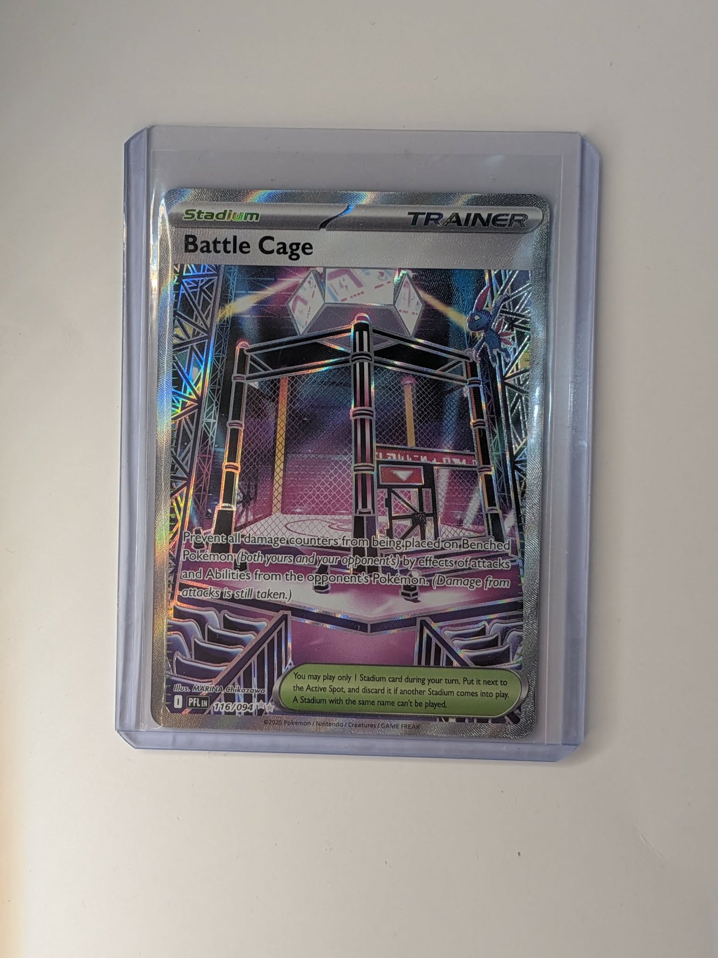 Battle Cage 116/094 Ultra Rare Phantasmal Flames Pokemon Near Mint