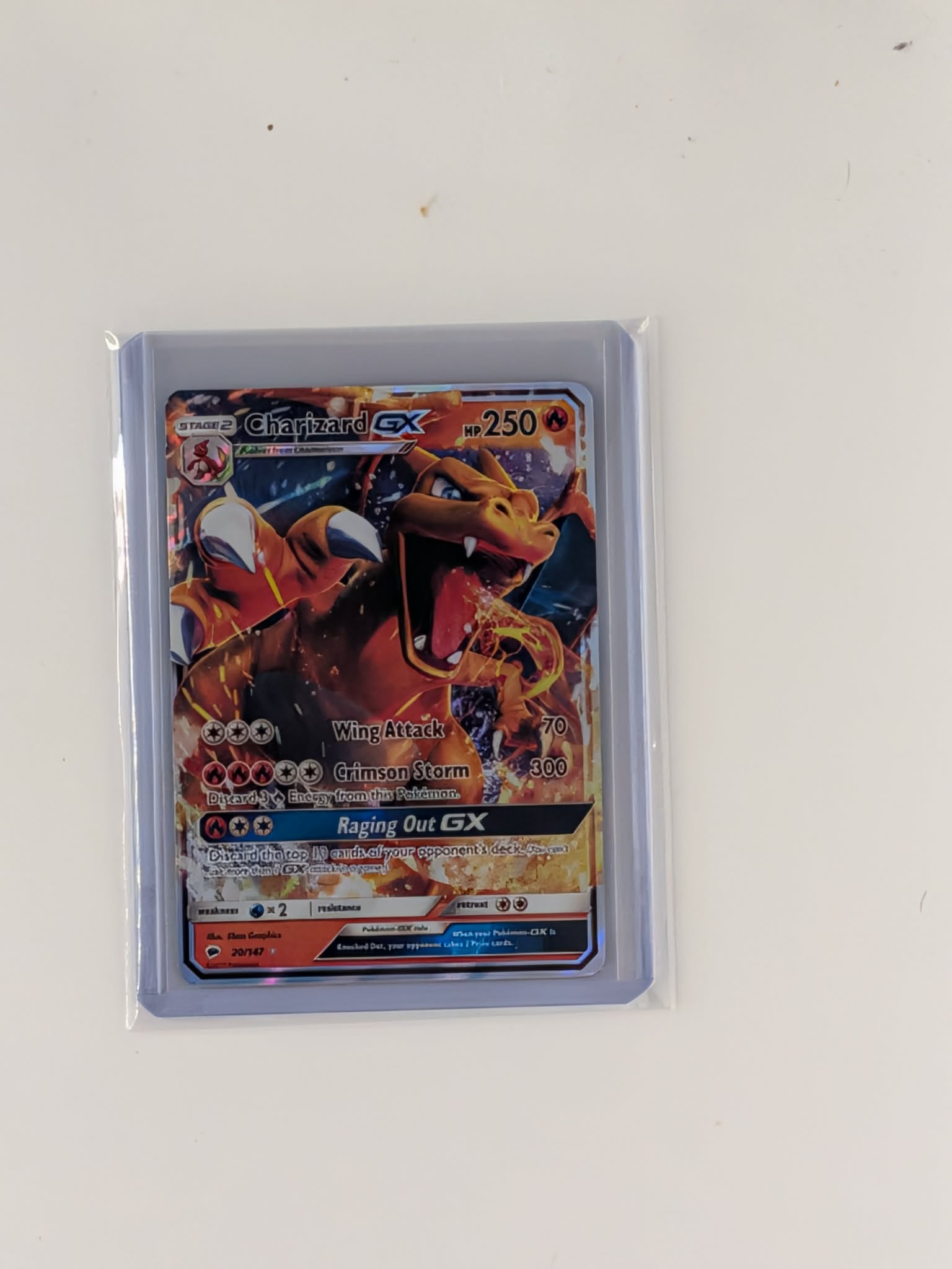 Charizard GX 20/147 Holo Rare GX Burning Shadows Pokemon Lightly Played