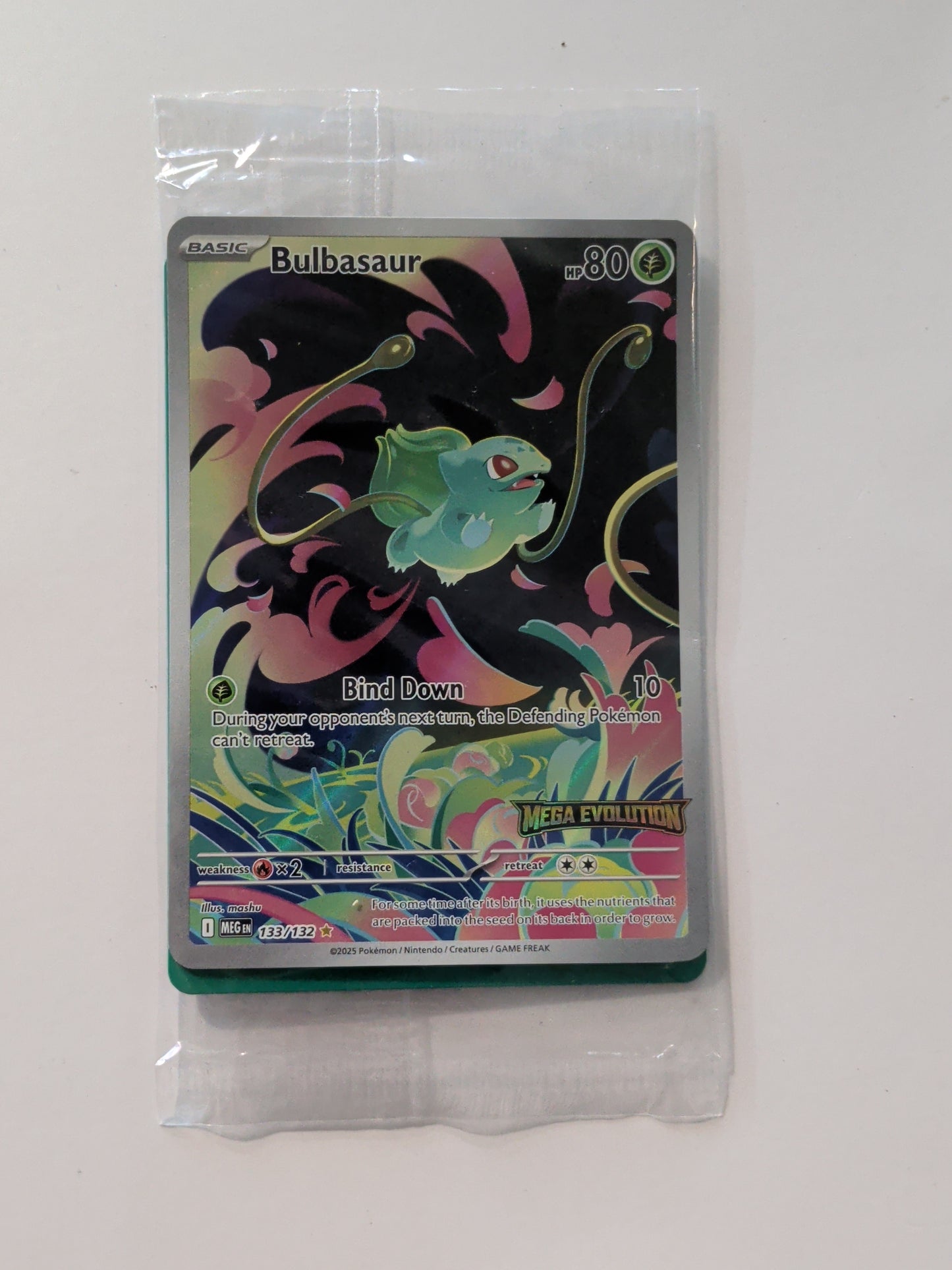 Bulbasaur 133/132 - Stamped SEALED Promo Mega Evolution Pokemon TCG - NM Card