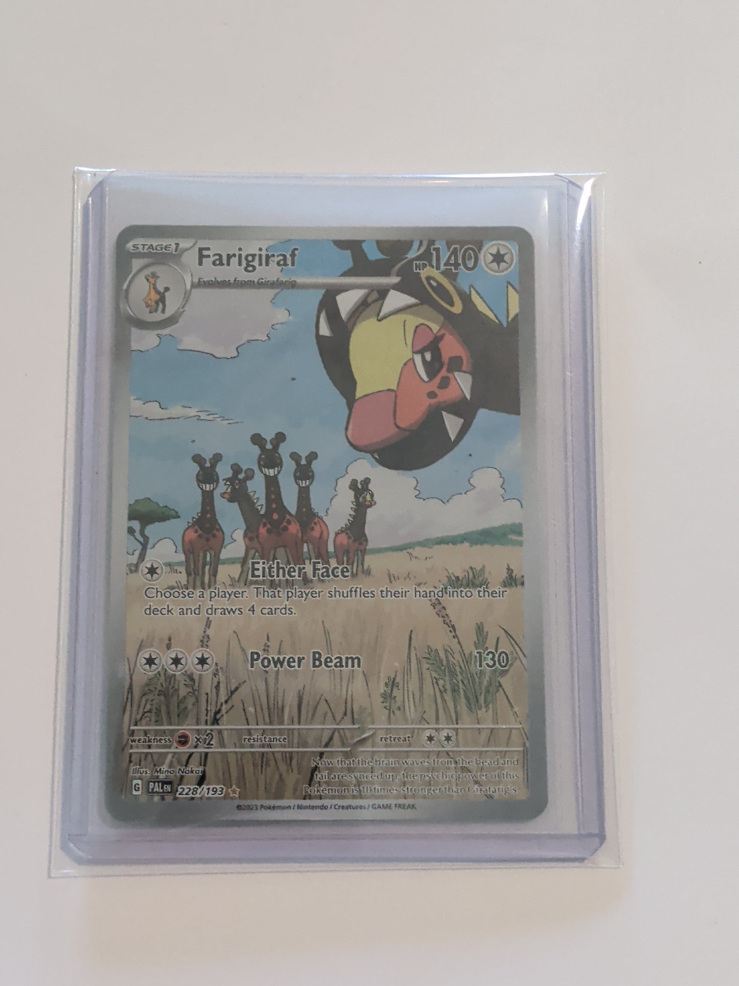 Farigiraf 228/193 Illustration Rare Paldea Evolved Pokemon TCG NM