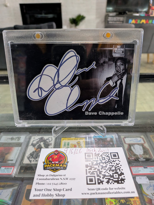 Dave Chappelle auto card authentication done by JSA