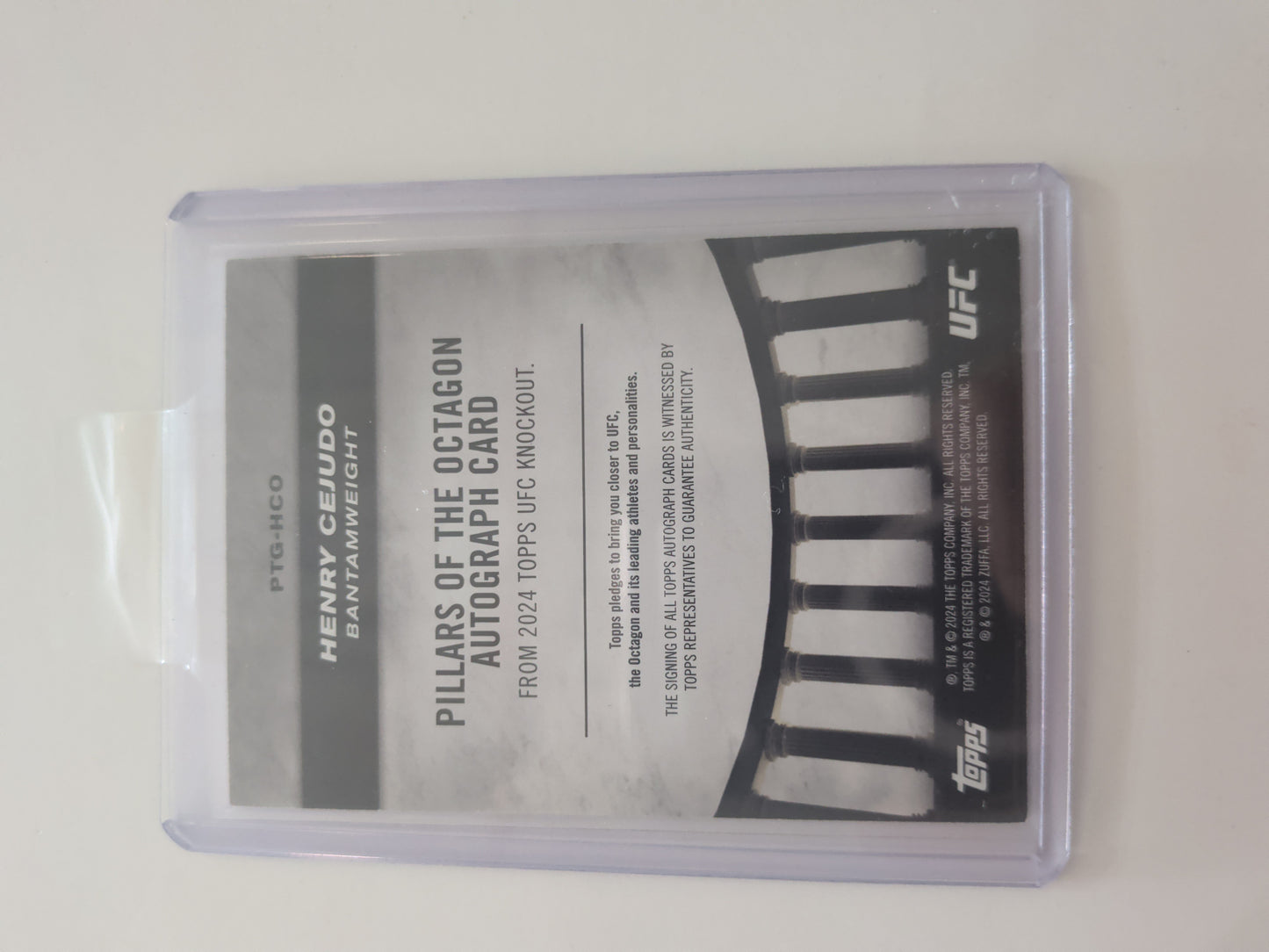 2024 Topps UFC Knockout - Pillars of the Octagon Autographs #PTG-HCO Henry cejudo