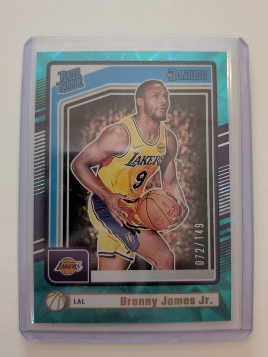 Bronny James rated rookie /149 24-25 donruss