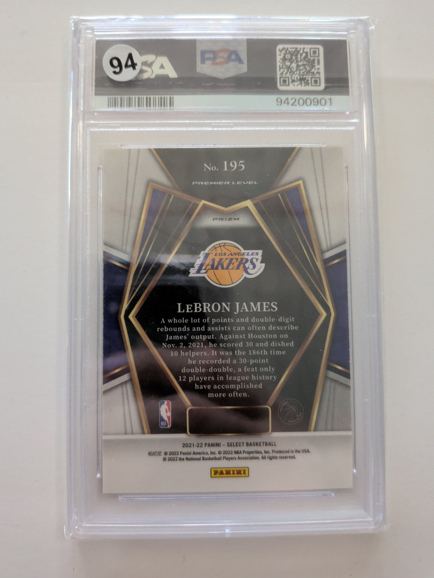 LeBron James select tri colour prizm psa 10 #195
