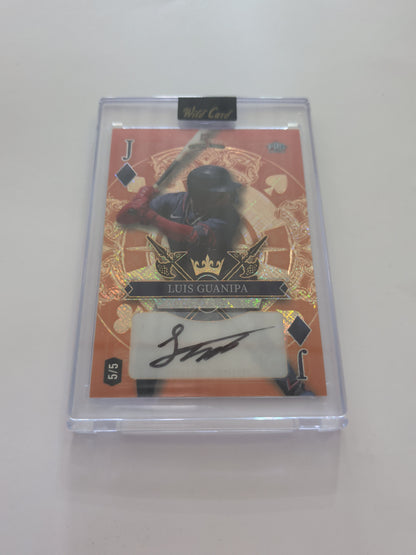 2024 Wild Card 5 Card Draw Stacked Deck Ace Luis Guanipa /5 Autograph