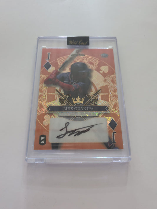 2024 Wild Card 5 Card Draw Stacked Deck Ace Luis Guanipa /5 Autograph