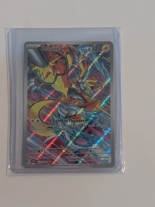 Zeraora 151/142 - Illustration Rare - Stellar Crown - Pokemon TCG Holo Card NM/M