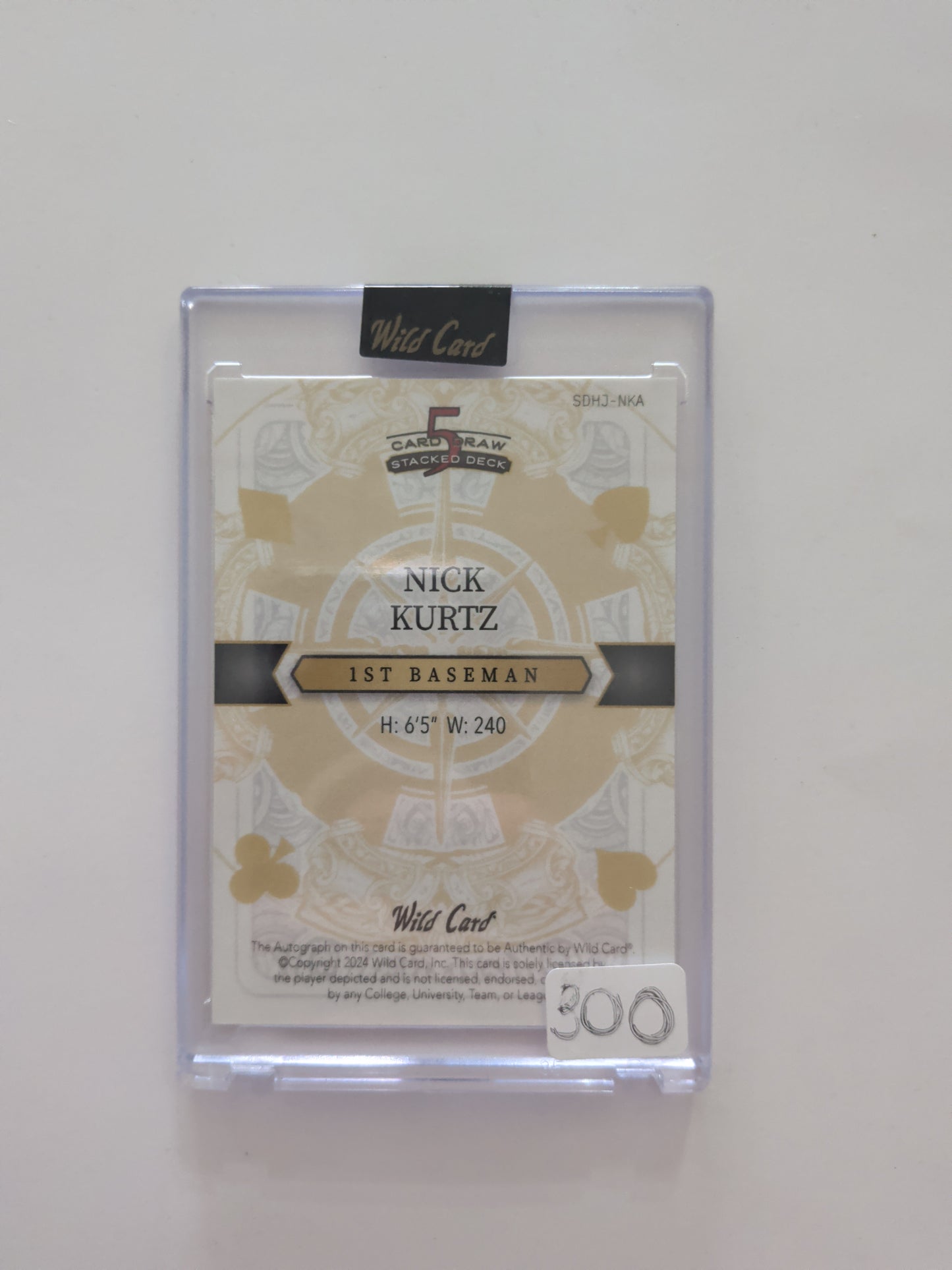 Nick Kurtz Joker Wild cars 1/1 Autograph