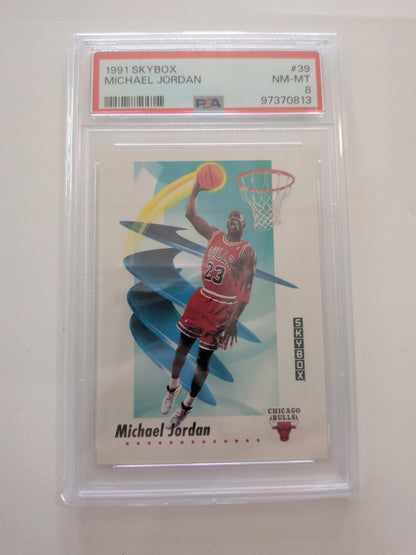 Michael Jordan 1991 skybox #39 psa 8