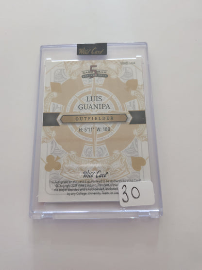 2024 Wild Card 5 Card Draw Stacked Deck Ace Luis Guanipa /5 Autograph