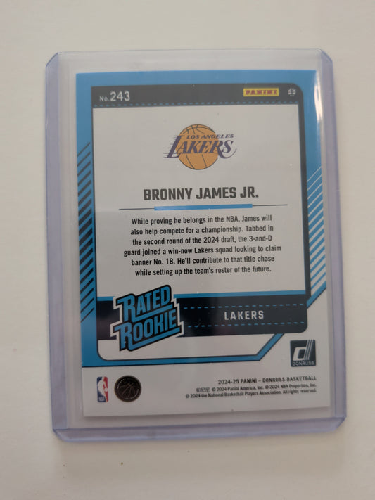 Bronny James rated rookie /149 24-25 donruss