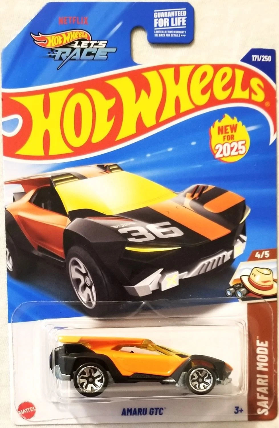 Hot Wheels - 2025 Safari Mode 4/5 Amaru Gtc 171/250 (BBHYW36)