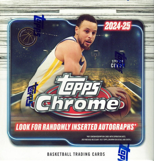 2024-25 TOPPS CHROME NBA BASKETBALL FACTORY SEALED MEGA BOX