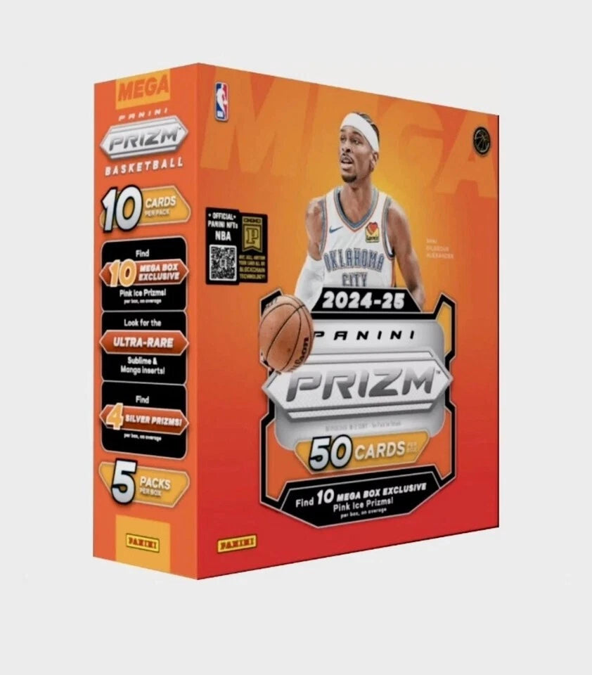 2024-25 PANINI PRIZM NBA BASKETBALL SEALED 50-CARD MEGA BOX
