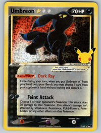Umbreon Star 17/17 Celebrations: Classic Collection Pokemon NM