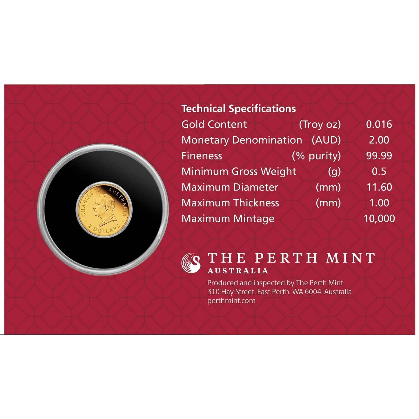 Australian Lunar Series III 2026 Year of the Horse 0.5g Gold Proof Coin in Card