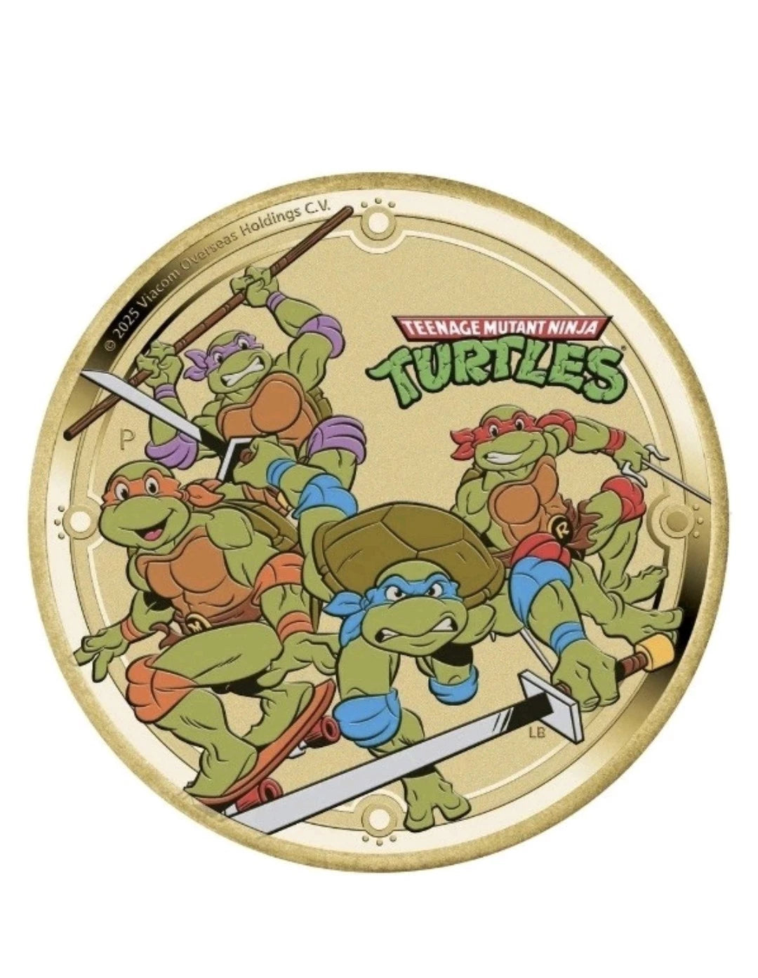 2025 Coloured $1 Teenage Mutant Ninja Turtles Coin Card. 6000