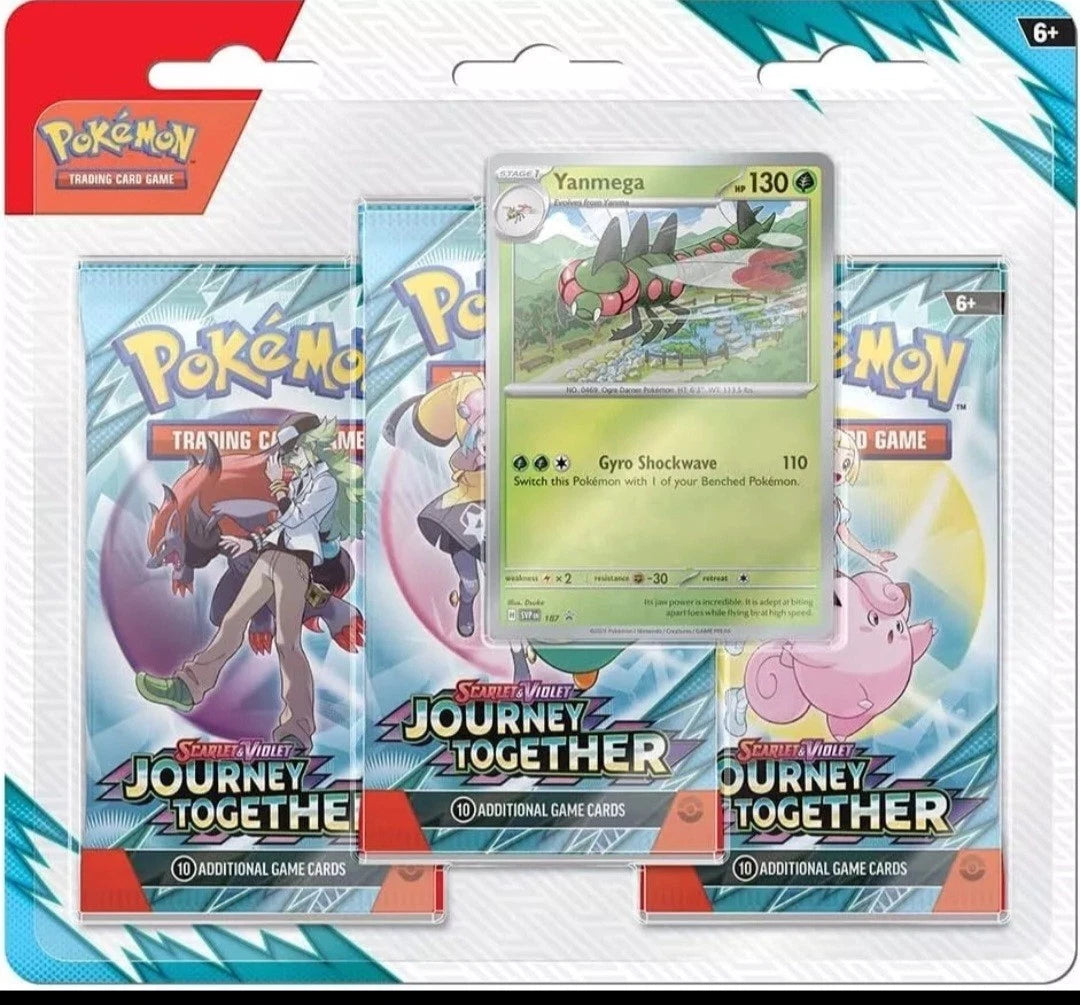 Pokemon TCG Journey Together Three Booster Blister random art given