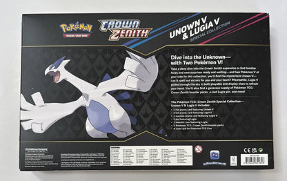 Pokemon TCG Crown Zenith Lugia V Unown v Special Collection Box