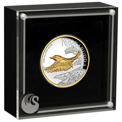 2026 Australian Kookaburra 2oz Silver Proof Gilded Coin