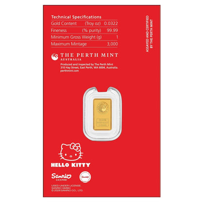 Hello Kitty 1g Gold Minted Bar - Limited Mintage 3000