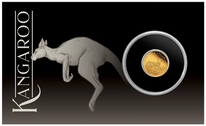 2025 Perth Mint $2 Mini Roo 0.5g Gold Proof Coin in Card