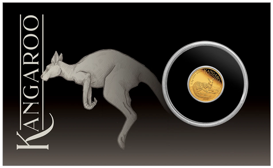 2025 Perth Mint $2 Mini Roo 0.5g Gold Proof Coin in Card