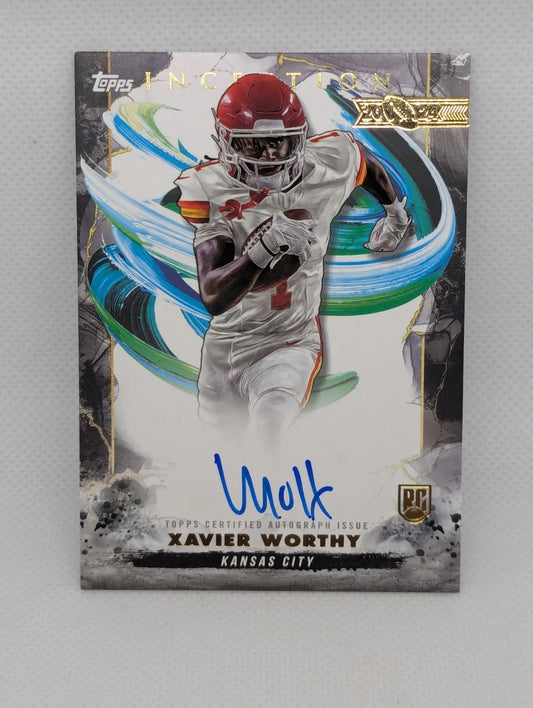 2024 Topps Inception Xavier Worthy #RA-XW Rookie Autograph On Card Chiefs RC