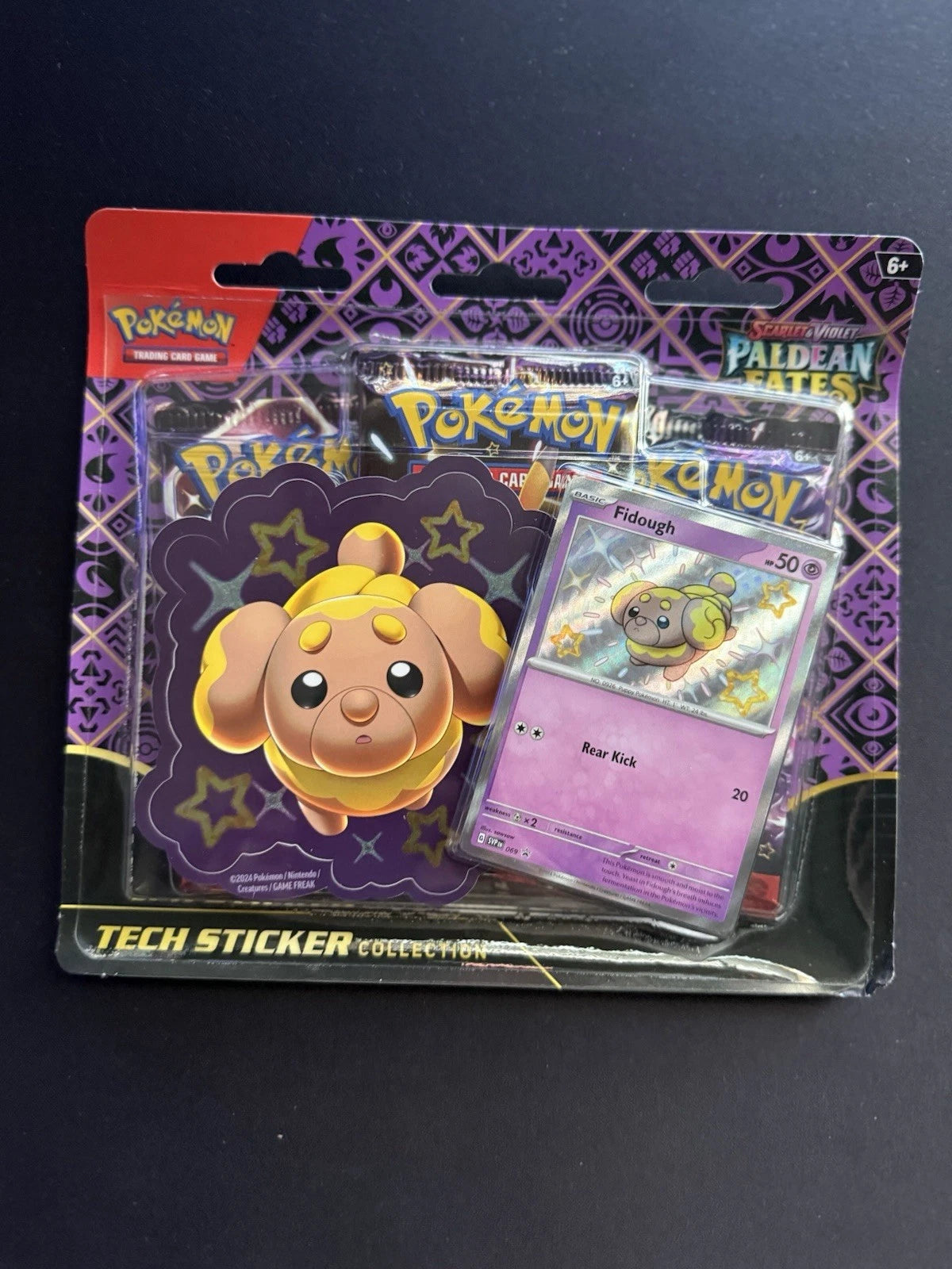 POKEMON TCG: S&v 4.5 PALDEAN FATES - SEALED 'TECH STICKER' BLISTER random art given
