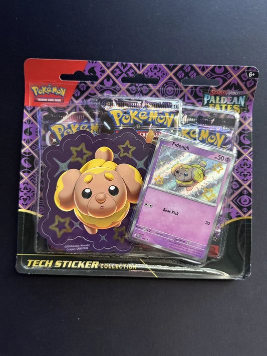 POKEMON TCG: S&v 4.5 PALDEAN FATES - SEALED 'TECH STICKER' BLISTER random art given