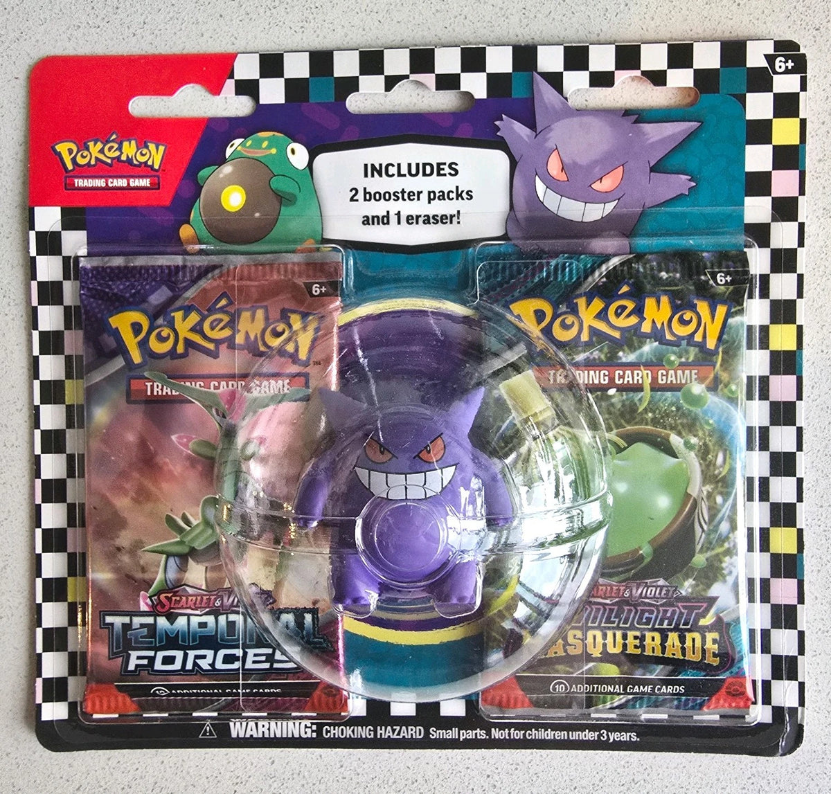 Pokémon TCG Back to School Gengar Eraser Blister Pack
